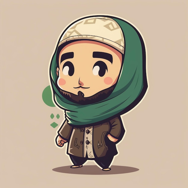 Dreamin cute muslim husband Eidal-Fitr art