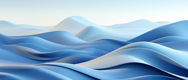 A dreamy blue abstract mountain peak