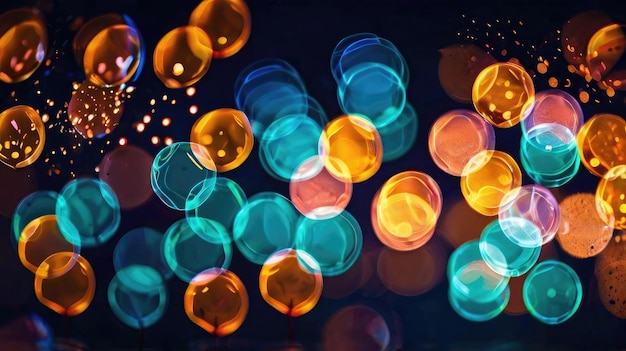 Photo dreamy bokeh night illumination