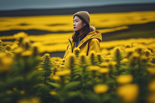 A Dreamy Journey Through Icelands Gloomy Yellow Jacket Flower Fields