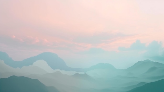 A dreamy pastel palette color evokes a sense of tranquility and calmness in the smooth fog abstract background Generative AI