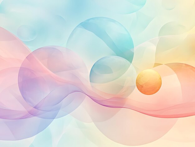 Photo dreamy pastel spheres a soft abstract composition