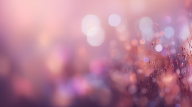 Dreamy pink and purple background with soft bokeh blur magical and ethereal