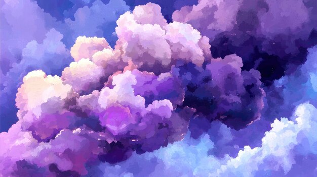 Photo dreamy purple cloudscape