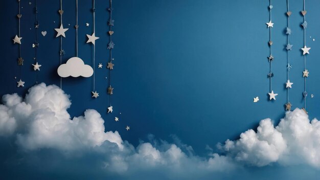 Photo dreamy sky with hanging stars