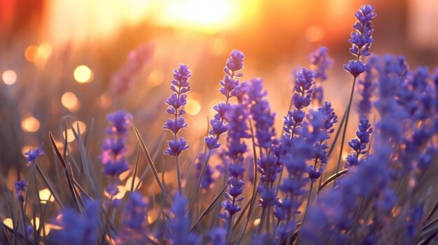 Dreamy Sunset Lavender Flowers in Style