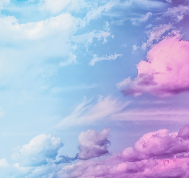 Dreamy surreal sky as abstract art fantasy pastel colours background for modern design