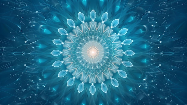 Dreamy turquoise gradient wallpaper mandala pattern background