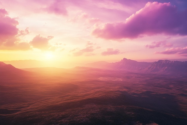 Photo dreamy vista colorful expansive landscapes