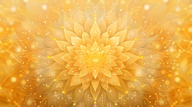 Dreamy yellow gradient wallpaper mandala pattern background