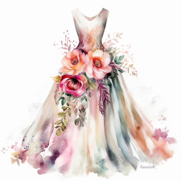 A dress with flowers on it is titled'the dress '