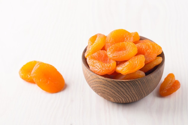 Dried apricots in a bowl