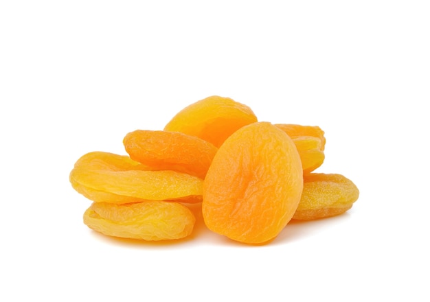 Dried apricots isolated on white isolated,Selecttive focus