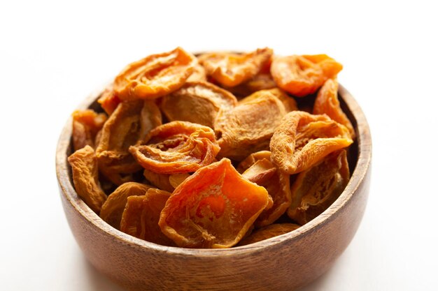 Dried apricots in the plate