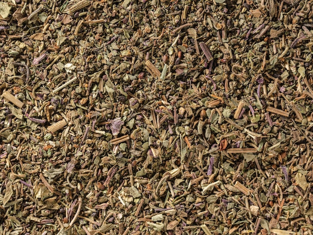 Dried basil spice for background or texture use used as a spice in cooking