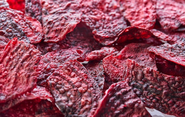 Dried beetrott chips