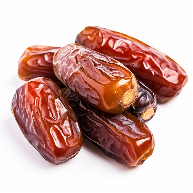 Dried Date Meat on White Background No Shadow