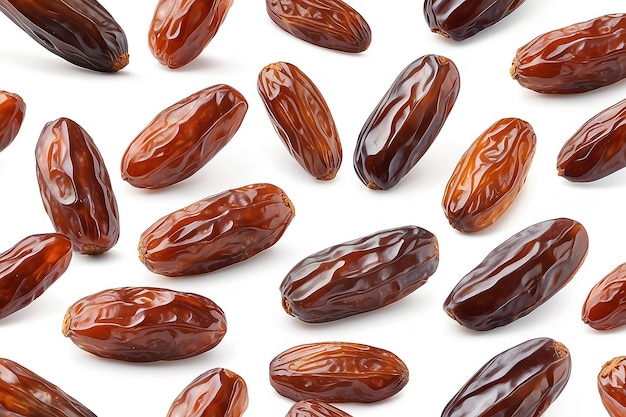 Dried dates fruits isolated on white background Clipping path