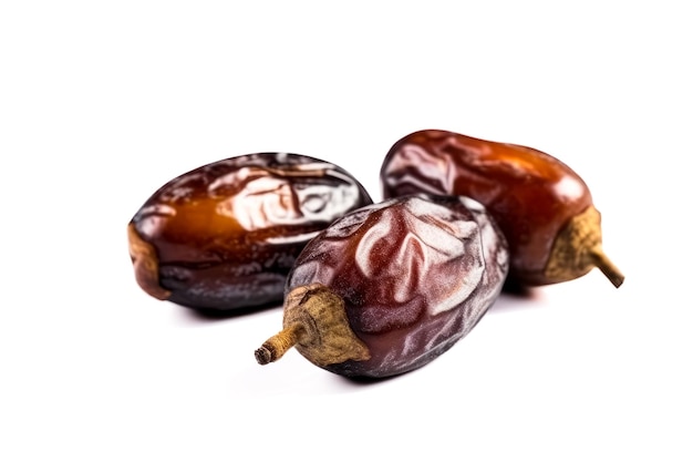 Dried dates isolated on white background isolate ai generated