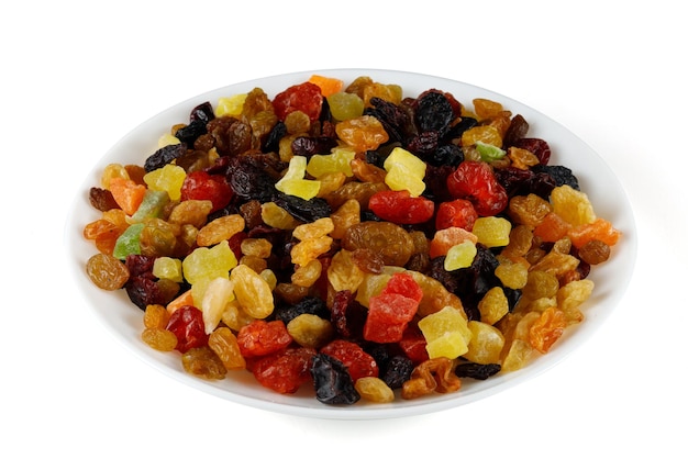 Dried exotic fruits on a plate