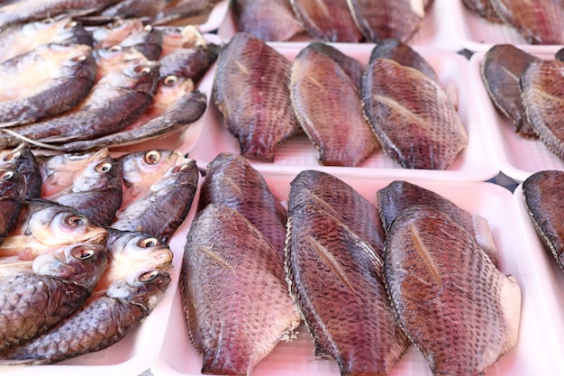 Dried fish at the market