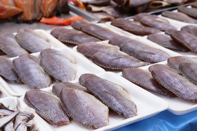 Dried fish at the market