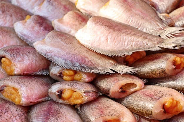 Dried fish at the market