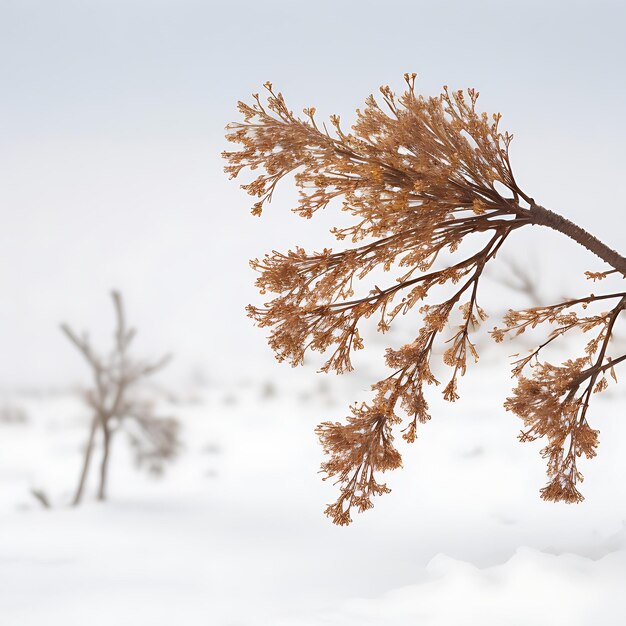 Photo dried flower in winter