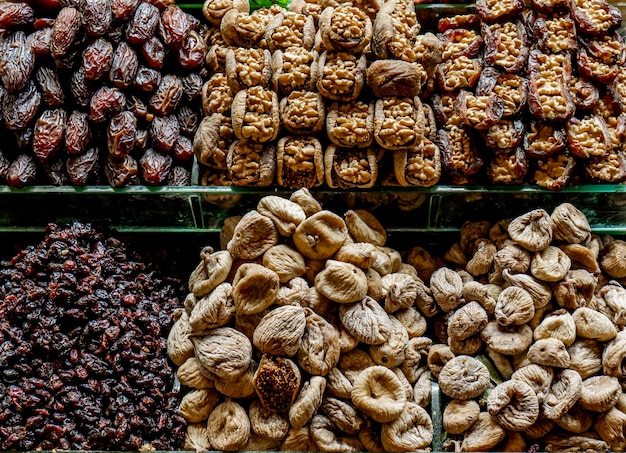 Dried fruits on the market