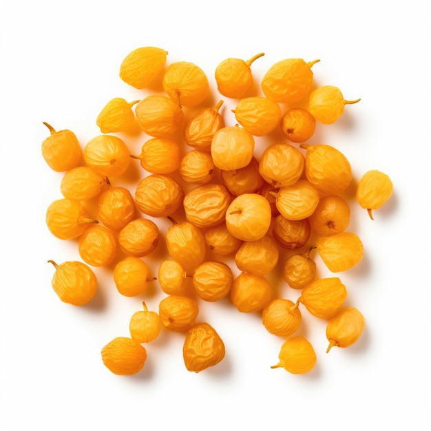 Dried Goldenberries isolated on white background Generative AI