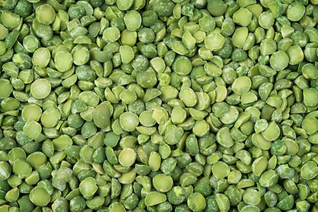 Dried green peas pattern top view Healthy vegetarian food