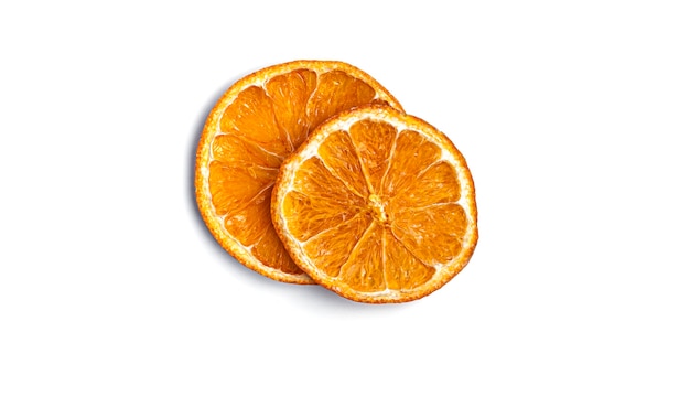 Dried orange on white