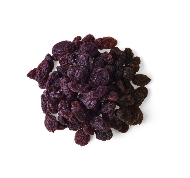 Dried raisins isolated