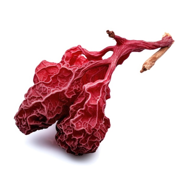 Dried Raspberry isolated on white background Generative AI