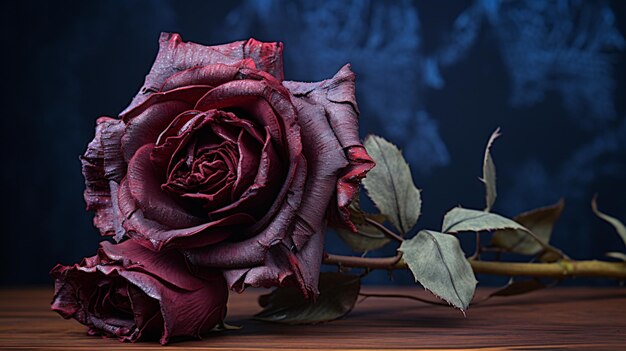 Dried roses on white