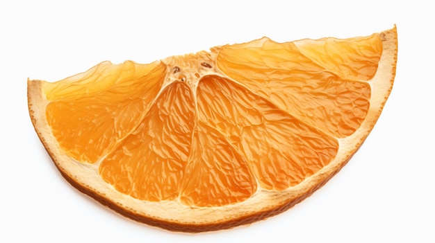 Dried slice of orange isolated on white background