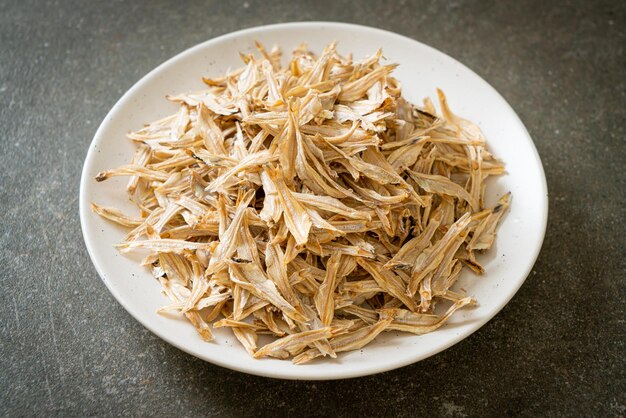 Dried small crispy bake fish