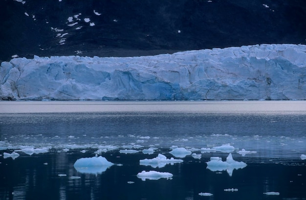 Drift ice close to Monaco glacier Spitsbergen Svalbard Arctic Norway