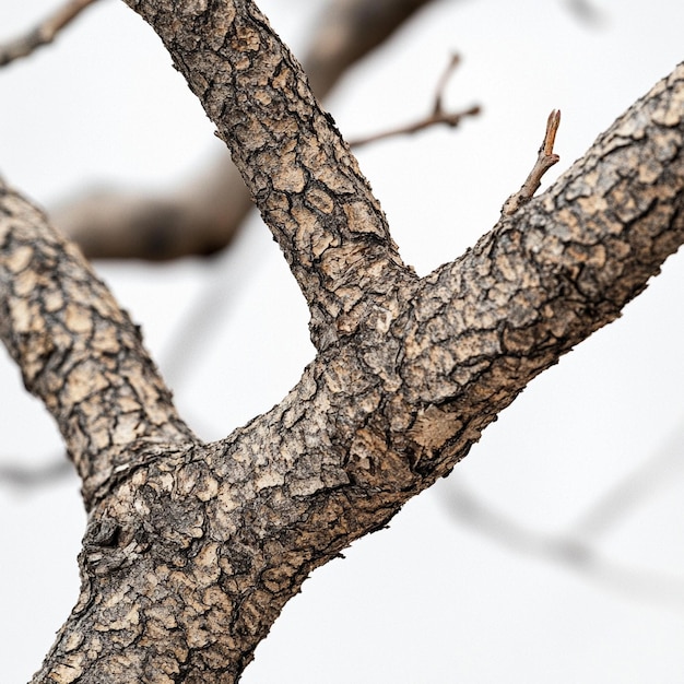 Photo driftwood on white background