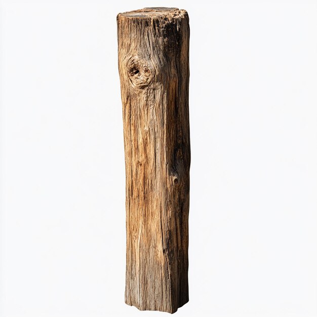 Photo driftwood on white background