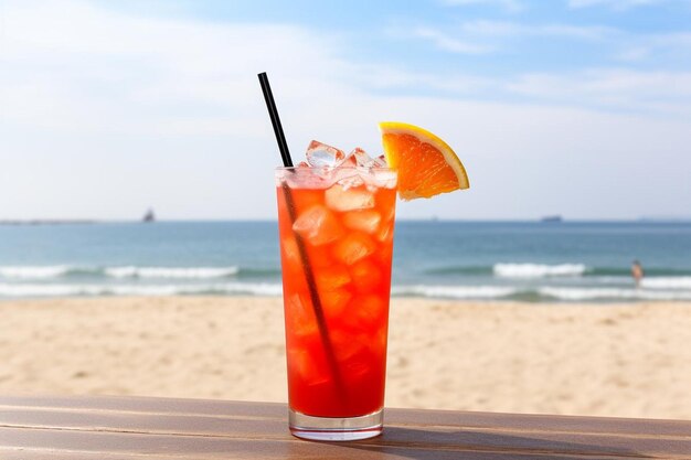 Drink beach red party orange