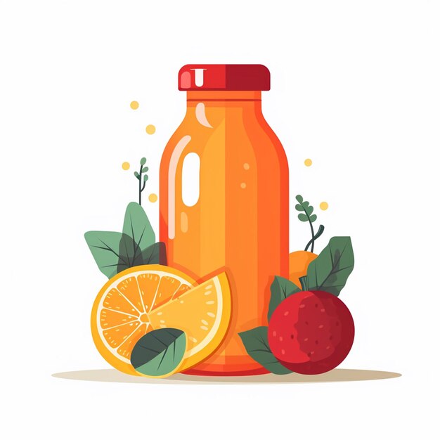 drink fresh liquid vector juice isolated orange fruit healthy beverage illustration food