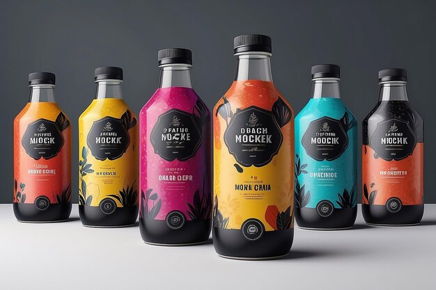 Photo drink packaging mockup design