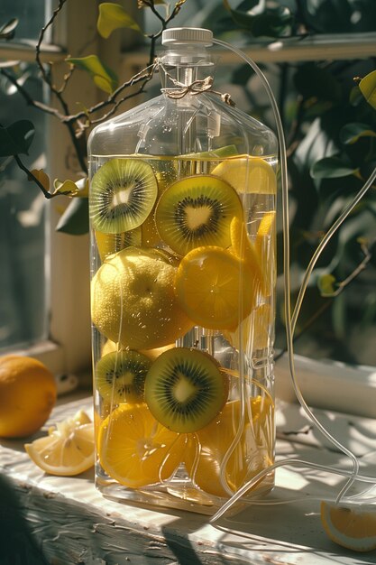 Drip Bag Packed with Vitamin CRich Oranges Lemons Kiwis and More