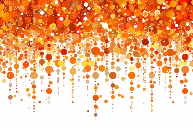 Photo dripping paint in shades of orange and gold dynamic and expressive abstract illustration