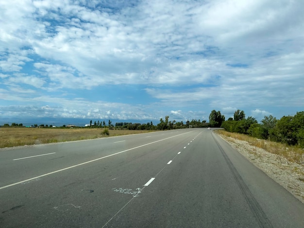 Drive by road at Lake Issykkul