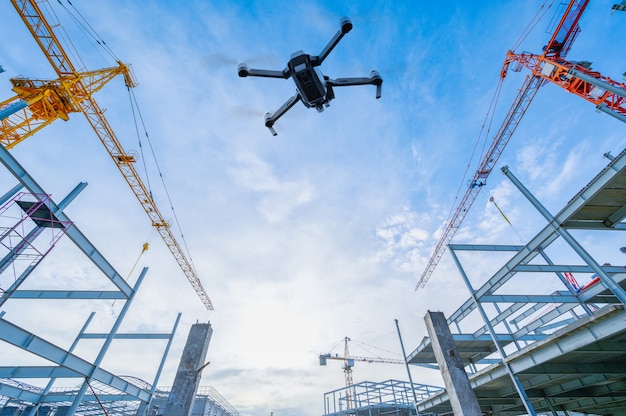 Photo drone over construction site