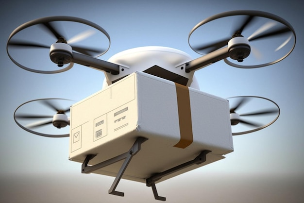 Drone Delivery System Device Futuristic Automatic Delivery System