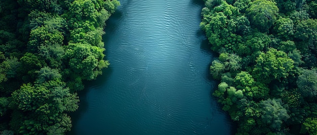 drone photo Amazone River and tropical forests around it river wallapapper