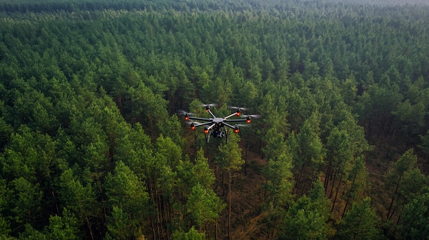 Photo drone technology monitors tree growth in reforestation efforts 1